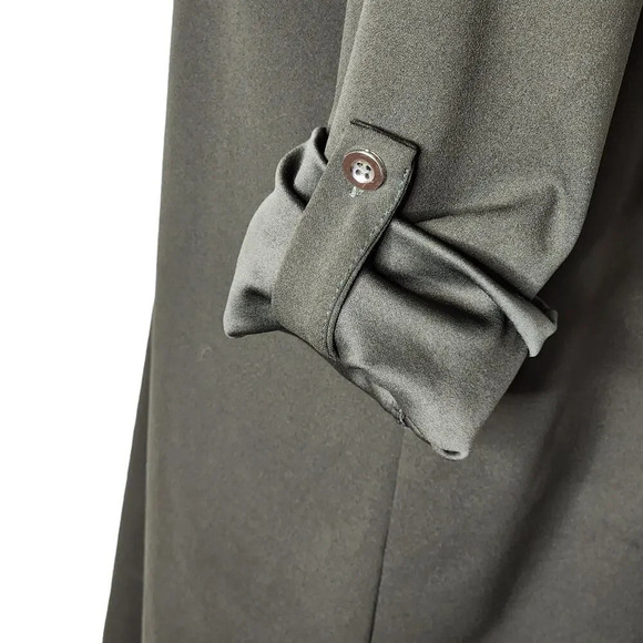 Anabelle Paris Womens Stretchy Midi Stylish Olive Green Shirt Dress Size Medium - Picture 5 of 12